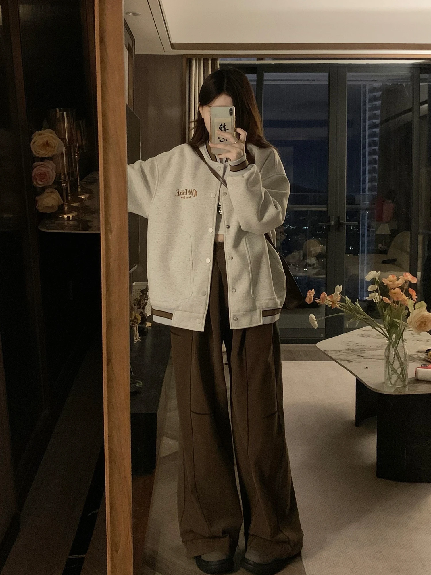 

Baseball Jackets Girls Red Womens Sherpa Lined Fuzzy Pockets Simple Harajuku Bomber Leisure Anti-Wind Spring Autumn Casual Soft