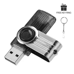 JASTER High Speed Capacity USB Flash Drive 128GB 64GB Black Plastic Pen Drive Rotatable Waterproof Memory Stick Free Keychain