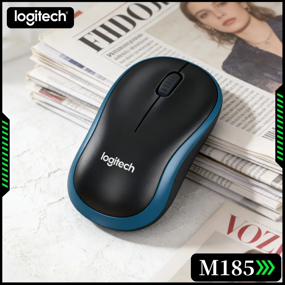 Logitech M185 Wireless Mouse Energy Efficient Design Lower Battery Consumption For Desktop Laptop Home Office Daily Work