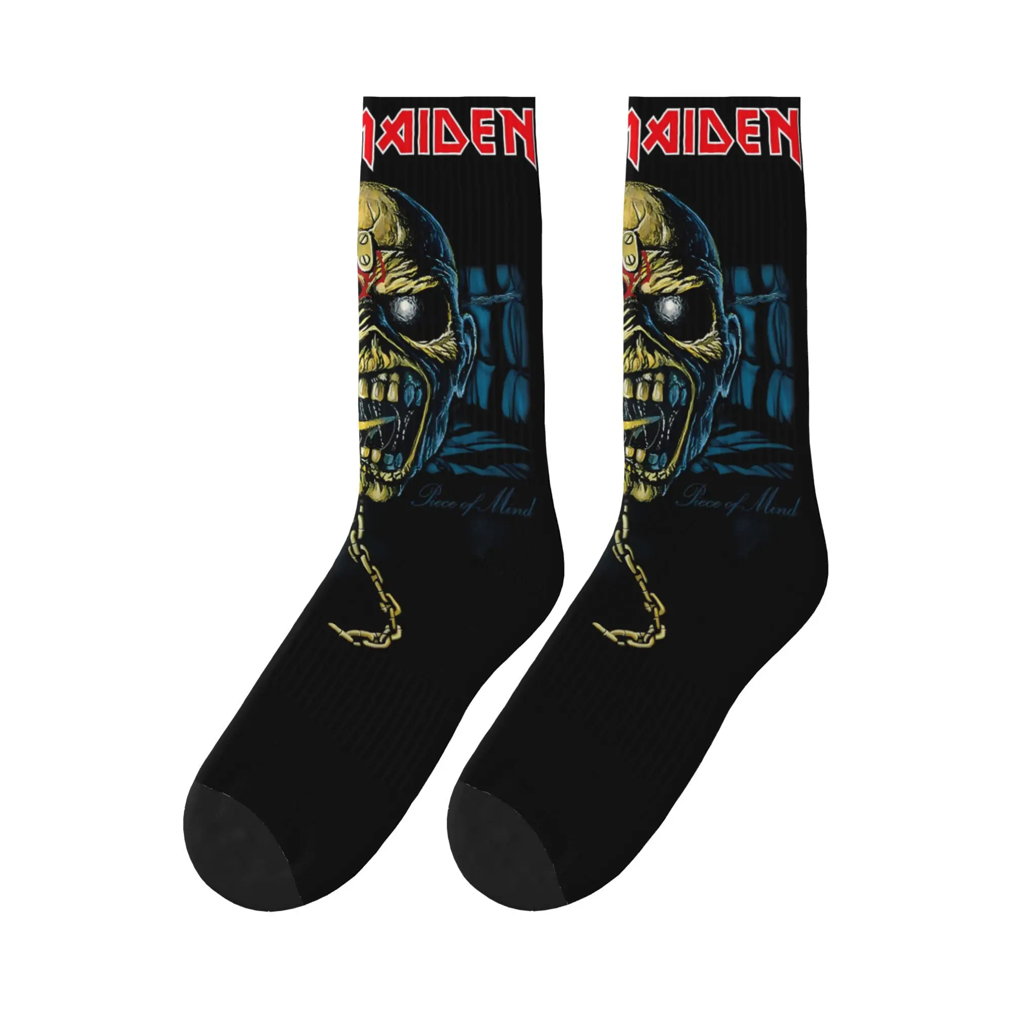

Iron Heavy Metal Maidens Socks Autumn Eddie Head Piece Of Mind Stockings Harajuku Adults Men Soft Socks Running Anti Skid Socks