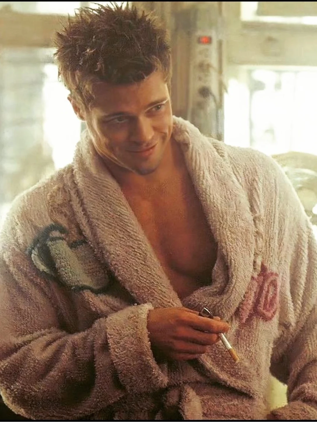 

Brad Pitt Fight Club Movie Batobe Spwear Costume Men's Polyester Fiber 00% Home Fabric Towel/Bath Towel/Bath Robe