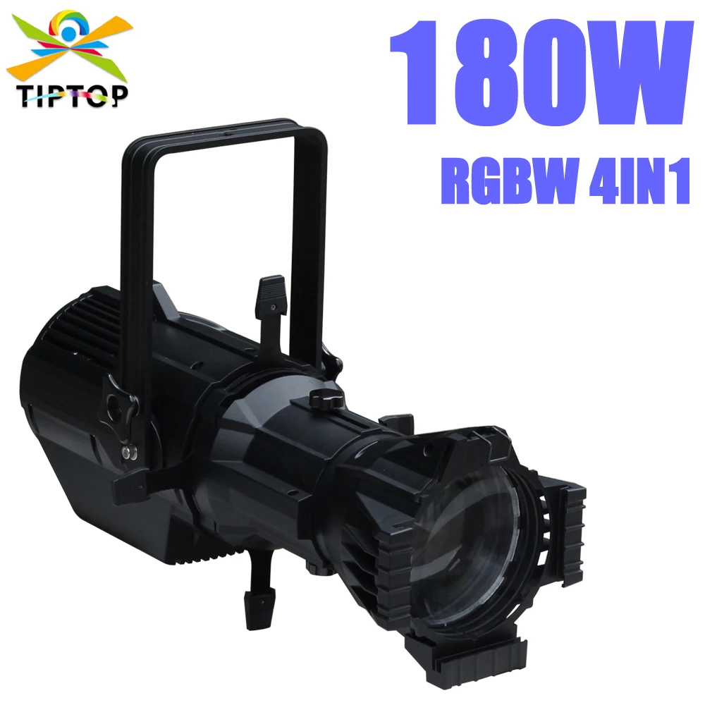 180W RGBW 4IN1 LED Ellipsoidal Spotlight Fixed Beam Angle Profile Stage Light DMX512 Control For Church Exhibition Art Gallery