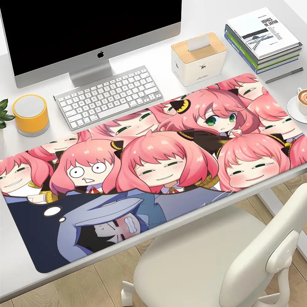 900x400 Spy X Family Mausepad Kawaii Anime Desk Mouse Pad Anya Forger Large Natural Rubber Lock Edge antiscivolo Mousepad XXL