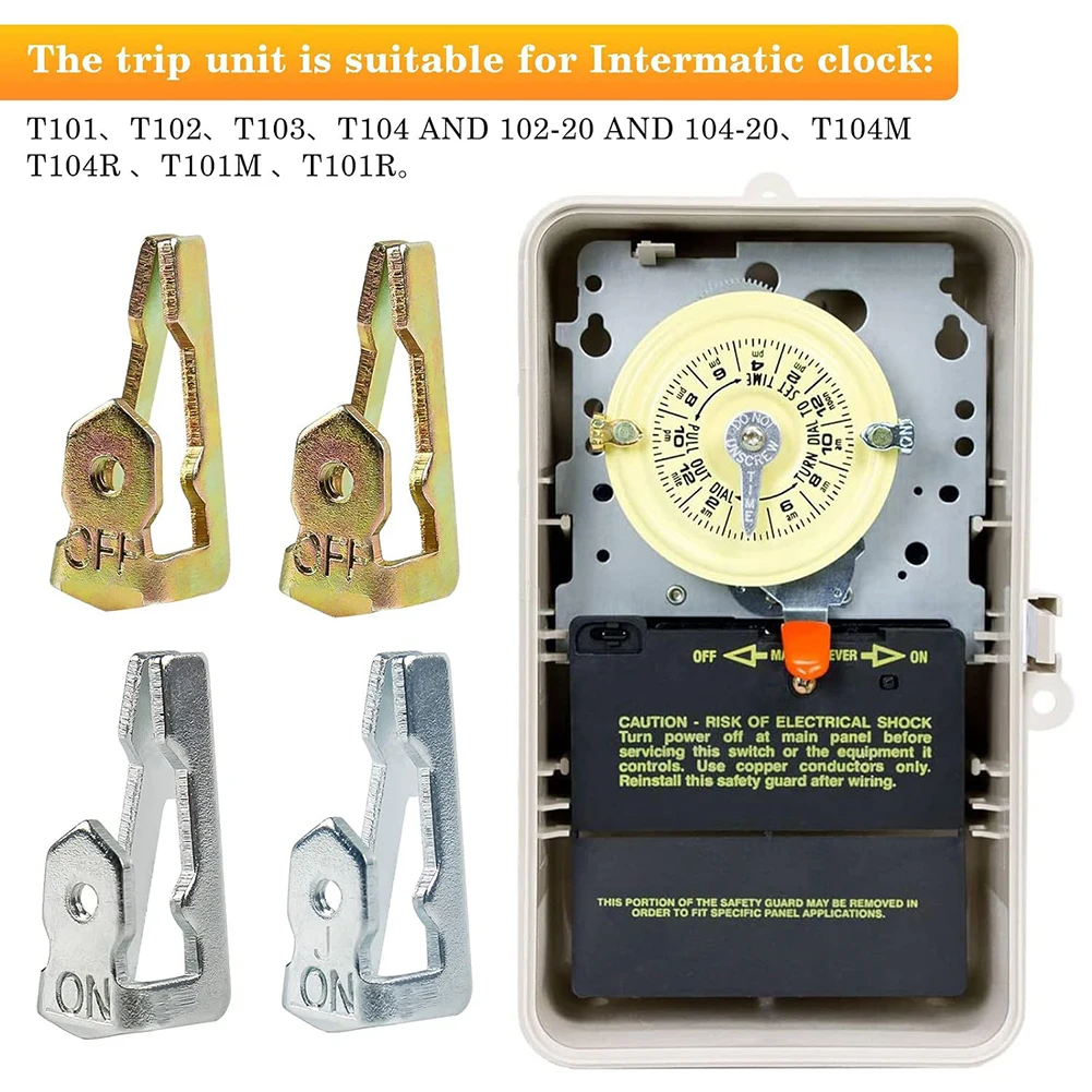 Kit de trípode de interruptor de tiempo de 6 pares para Intermatic 156T1978A T101 T102 T103 T104 102-20 104-20 T104M T104R T101M T101R Control de tiempo