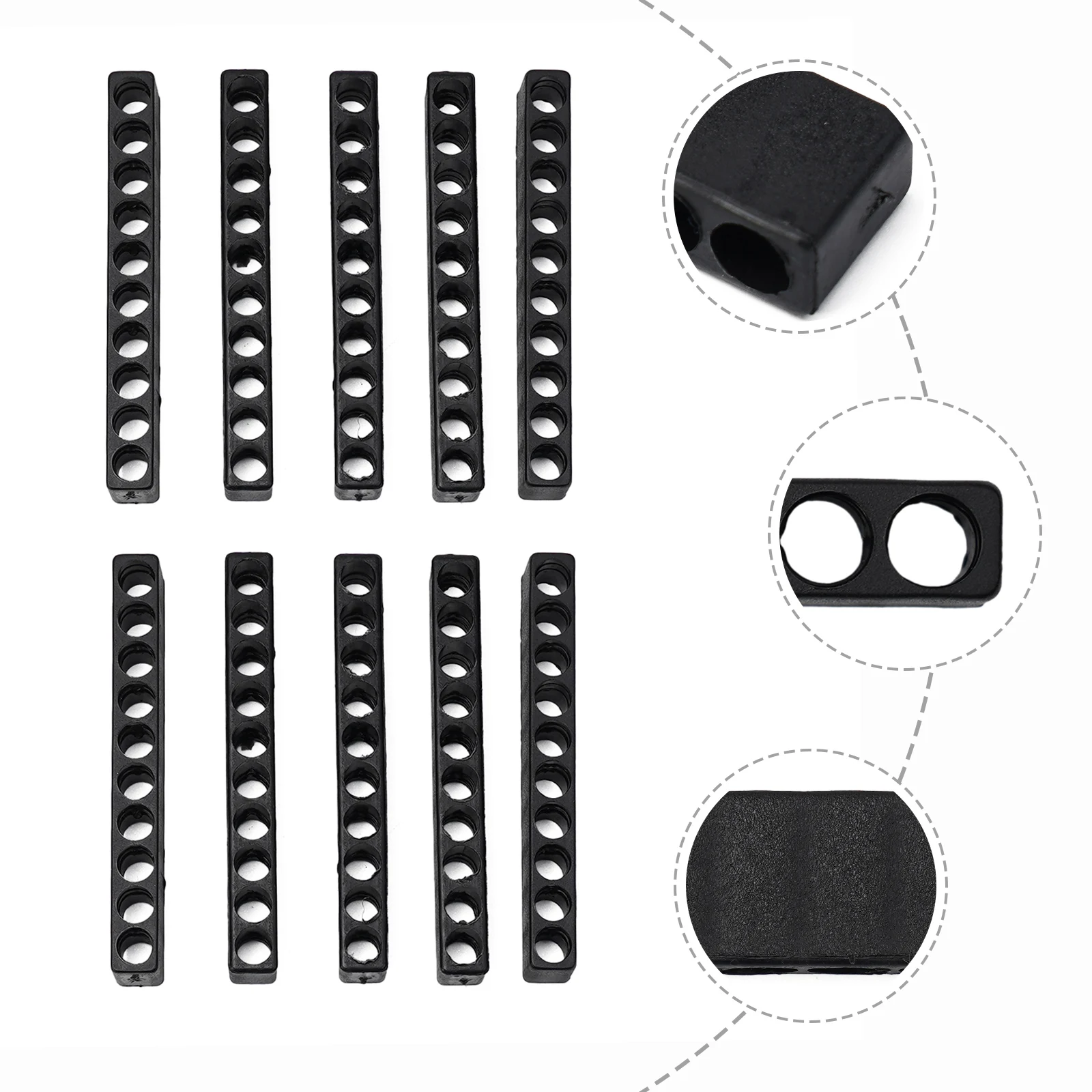 10pcs Screwdriver Bit Holder Black Hex Organizer Case 10 Hole Plastic Shank Box Hand Tools Storage Supplies Workshop