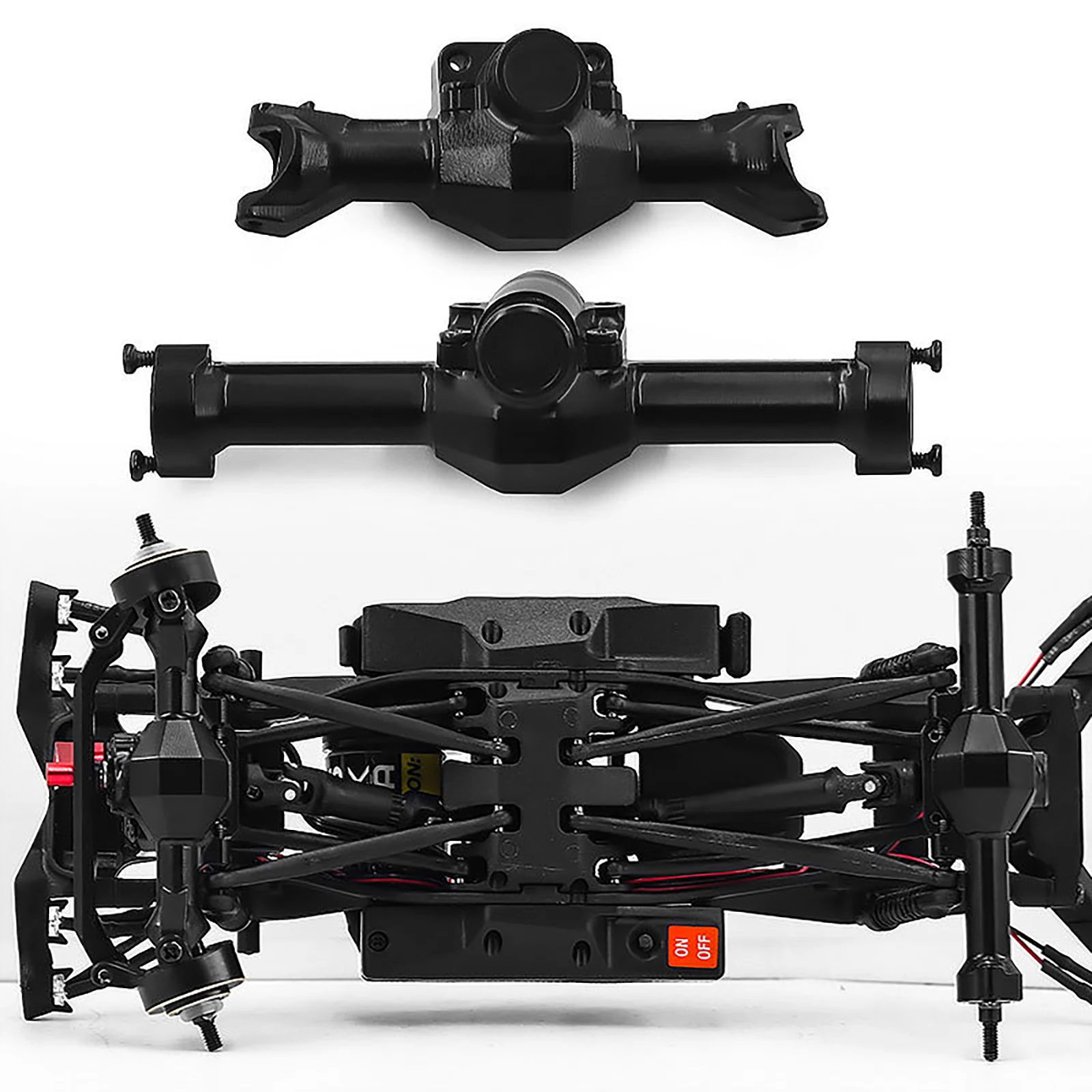 

Metal Front & Rear Integrated Portal Axle for Axial 1/30 SCX30 Jeep Wrangler/Ford Bronco/Chevrolet K10 RC Cralwer Upgrade Patrs