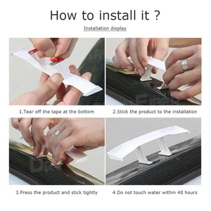 GT Style Small rear trunk spoiler wing, mini -wing car, model decoration, self -accessories, universal 10 Main Sales Universal Aerofolio - №9