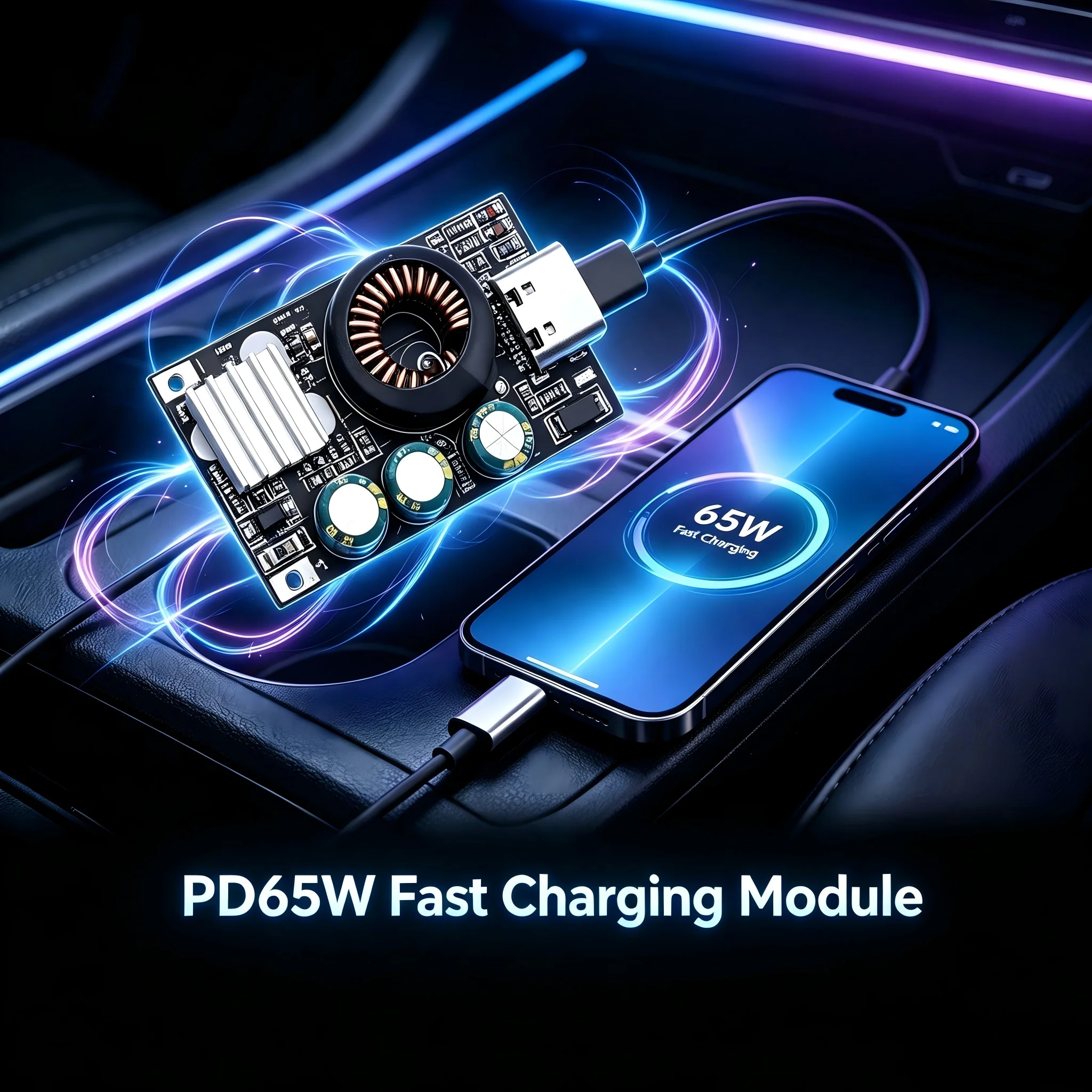 PD 65W Fast Charging Module Type-C Mobile Phone Car Charging Board DC Buck PD3.0 QC3.0 PPS FCP AFC Quick Charger for iPhone iPad