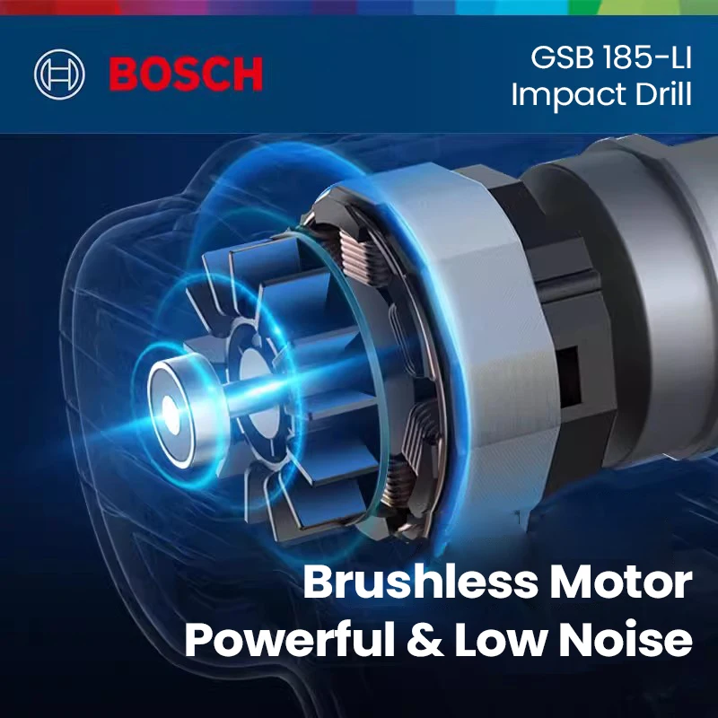 Bosch Professional GSB185 LI Cordless Impact Drill Brushless Motor 18V Electric Screwdriver Driller Power Tool