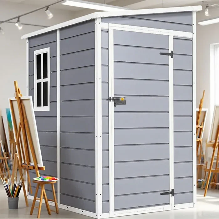 

Садовый водонепроницаемый сарай-кладовка 2026 года с несколькими отсеками для хранения садового инвентаря из дерева