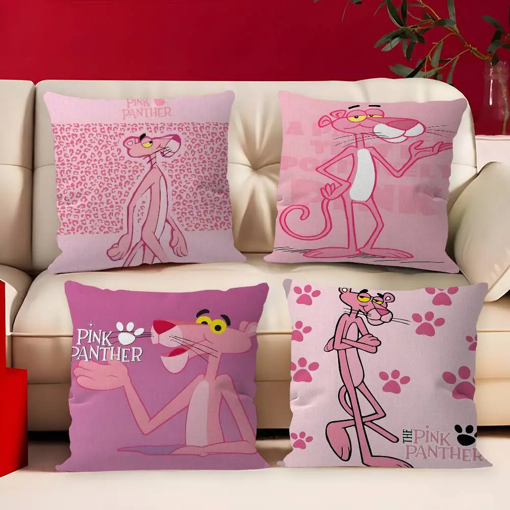 Cartoon P-Pink P-PantherS Maple Design Cushion Cover Happy Autumn Harvest decor Holiday Decorati Pillow Cover