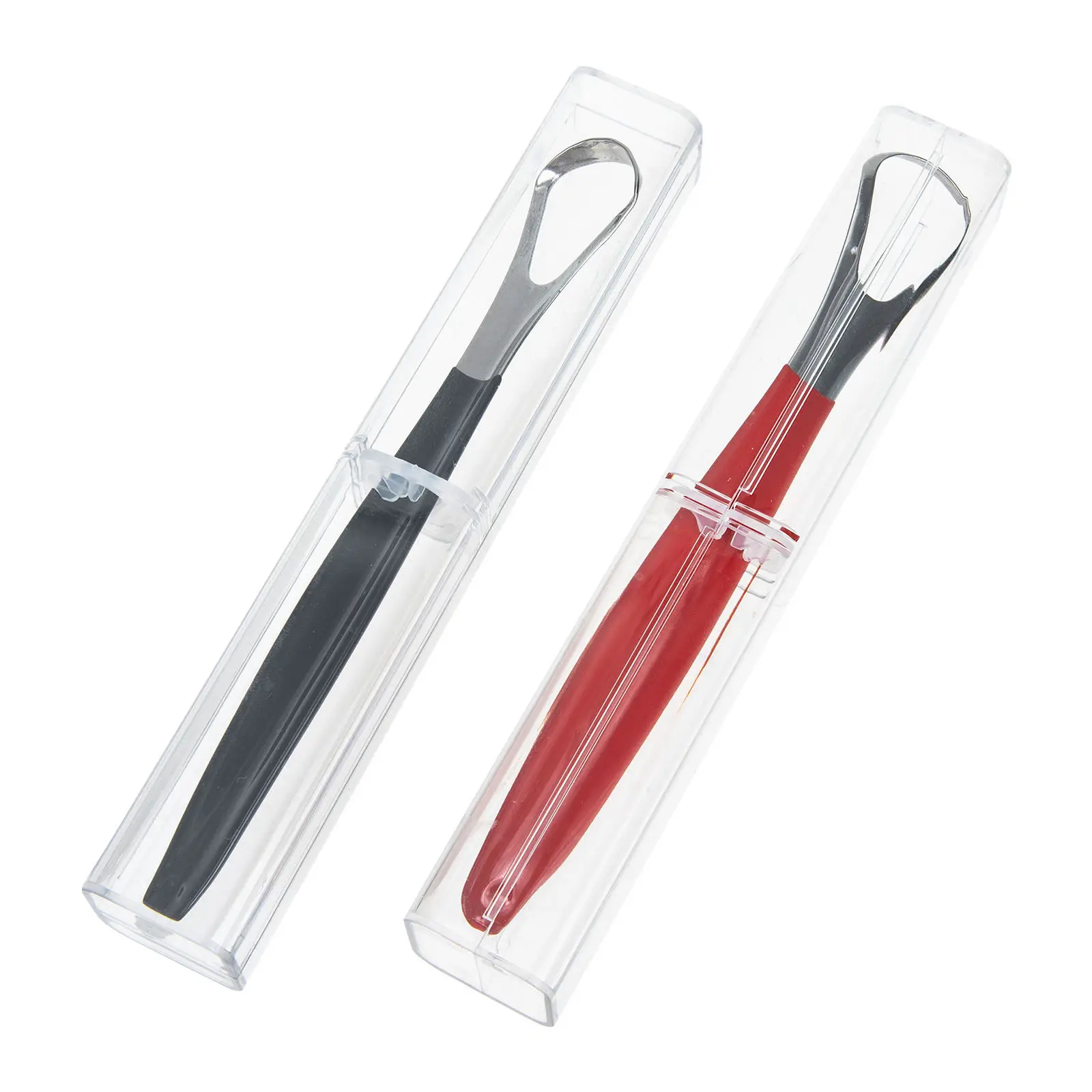 2Pcs Natural Antibacterial Stainless Steel Tongue Scraper Wide Design for All Ages Tongue Cleaner Removes Lingual Bacteria Oral
