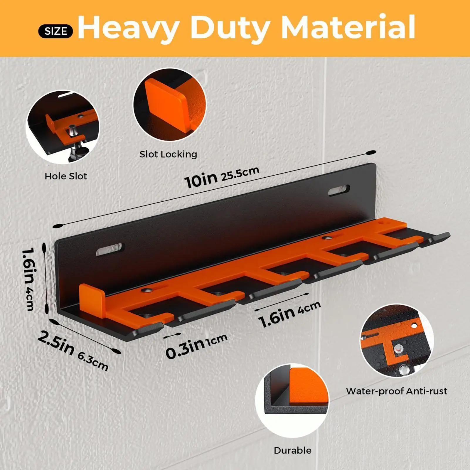 Air Tool Holder 5-Slot Wall-mounted Holder Pneumatic Tool Rack For Electric Gadgets Drill Screwdriver Grinder Garage Studio - view 6