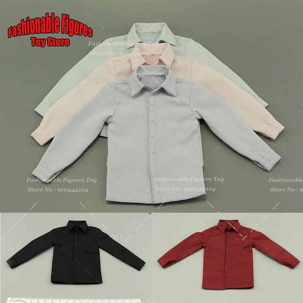 

1/6 Мужская солдатская блузка с длинным рукавом, деловые деловые классические рубашки с темными полосками, светлые топы, подходят для 12-дюймовой модели экшн-фигурок