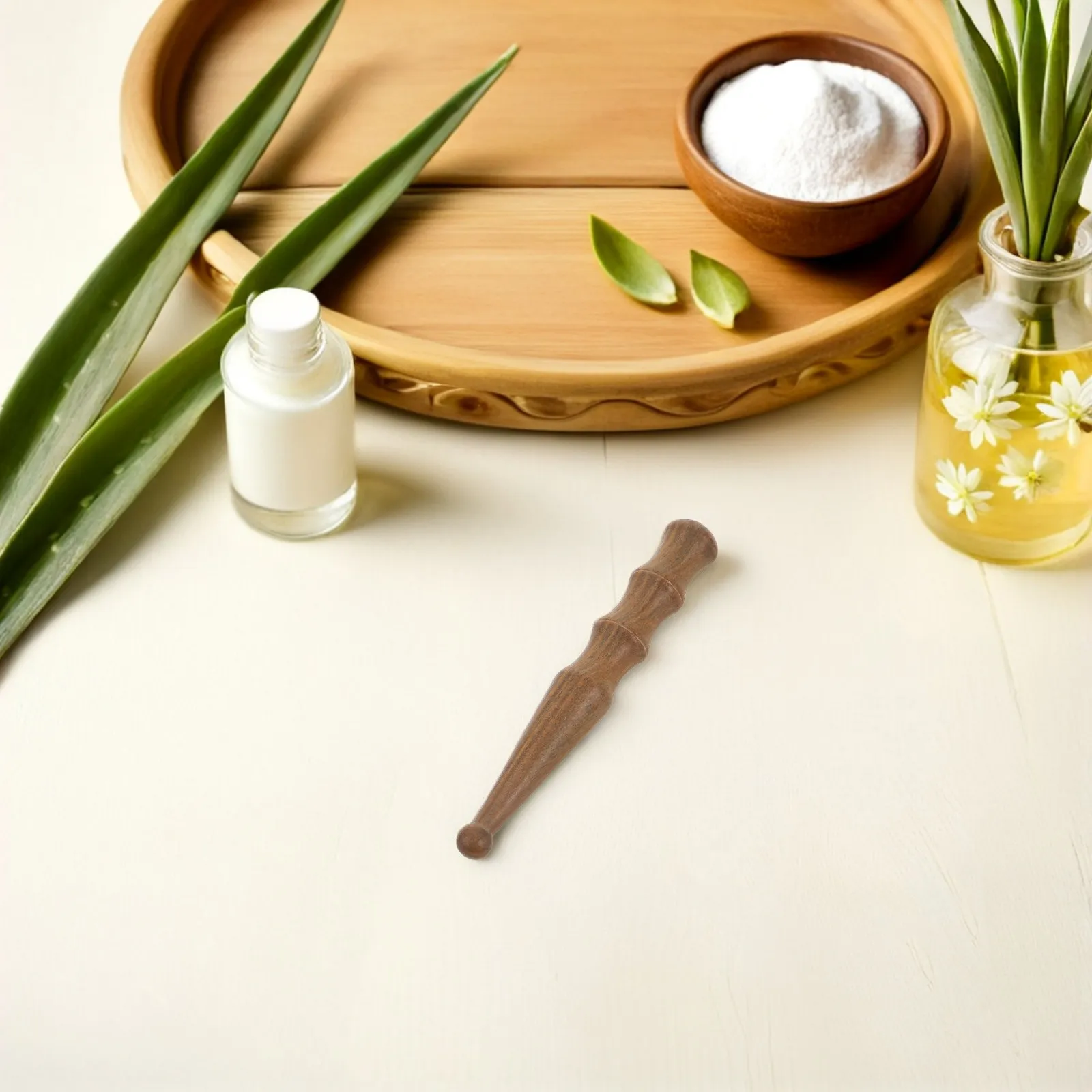 

Массажер для стоп и рук из натурального дерева, роликовый, для акупунктурных точек, для путешествий, дома, офиса, рефлексотерапии