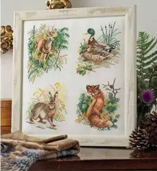 Wildlife 2-40-41 Cross Stitch Kit Embroidery hoop Homfun Craft counted Christmas Decorations Needlework cross stitch set