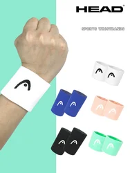 HEAD Tennis Hairbands Wrist Protection Basketball Volleyball Badminton Running Sweat Absorbent Cotton Sweat Wrist Band 2PCS