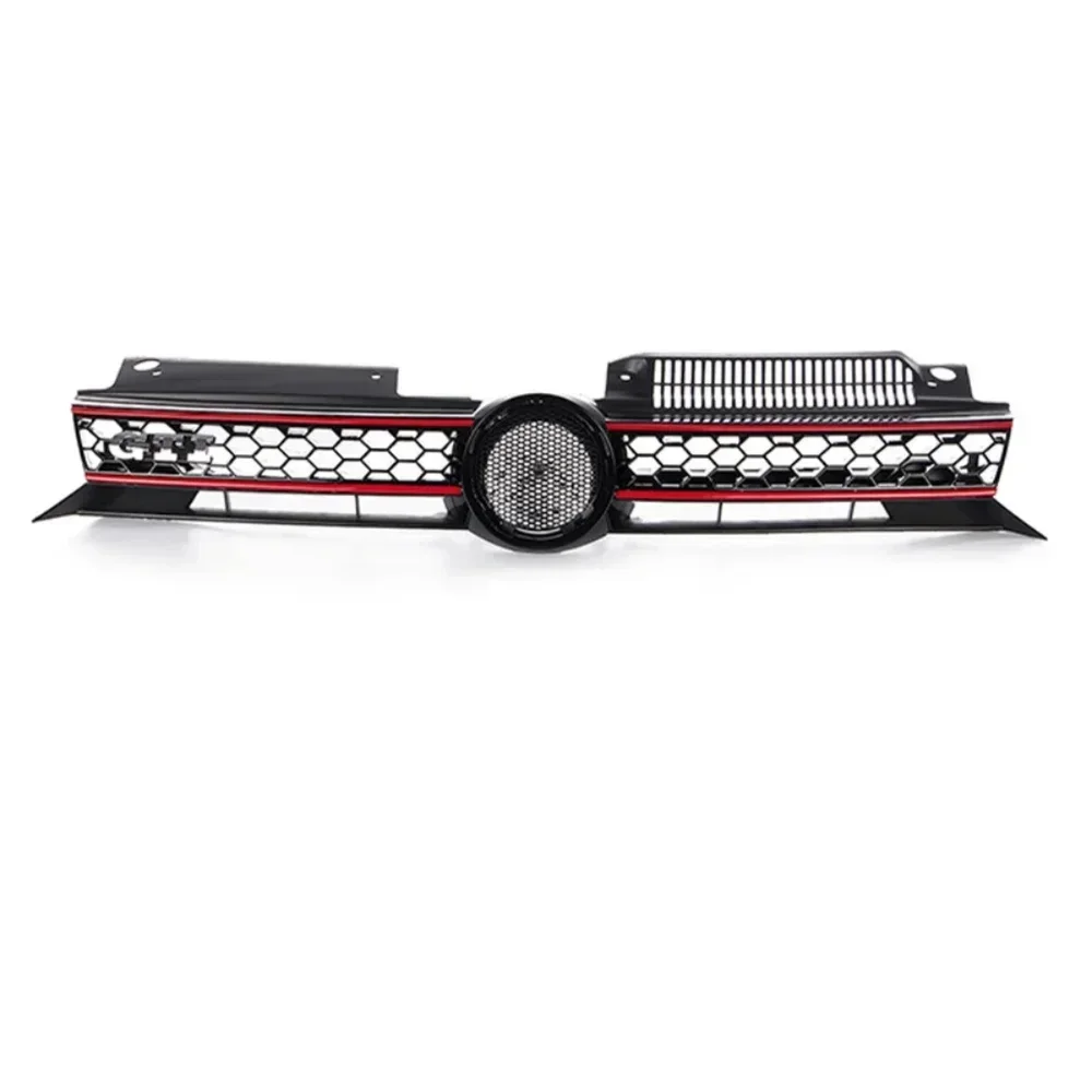 Para Volkswagen Golf 6 MK6 GTI 2009-2013, Parrilla Central Delantera Estilo GTI, Rejilla Superior de Panal de Abeja, Accesorios para Automóviles