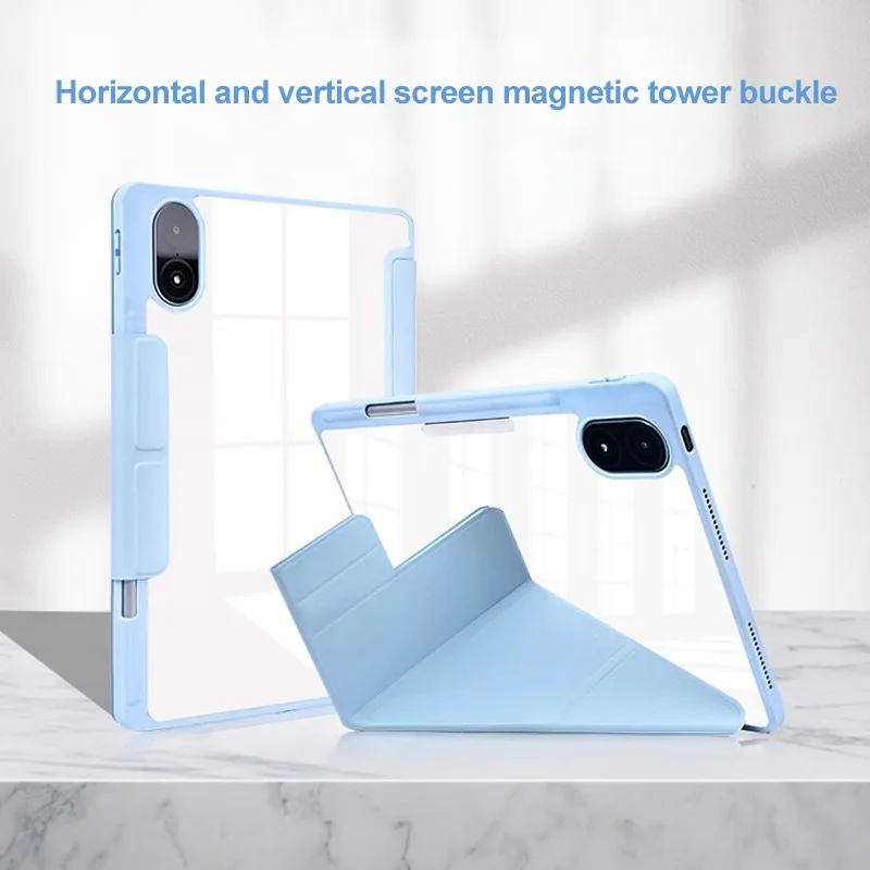 

Для планшета Vivo IQOO Pad Air 11,5 2024 Air 11,5 Pad 11 дюймов Pad2 Pad12.1 Y-fold Smart с пряжкой башни защита от падения