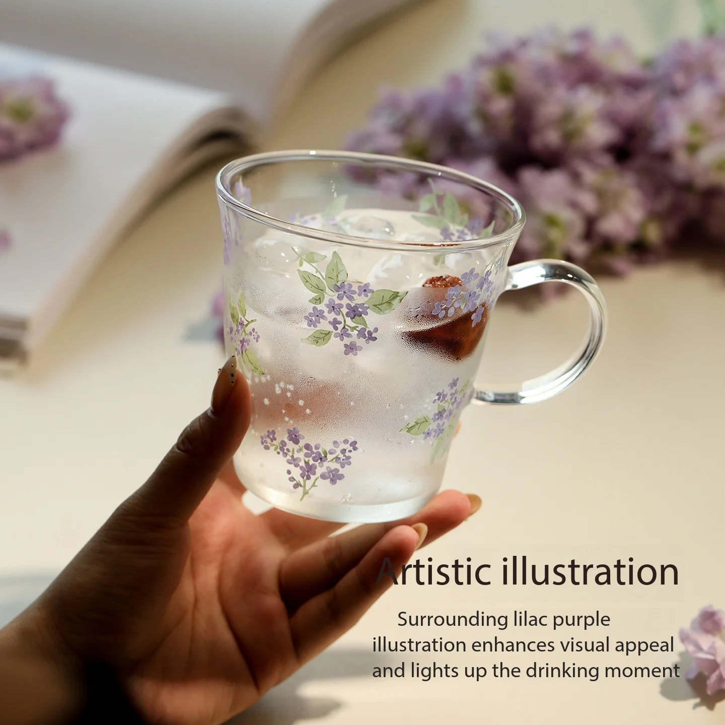 Home Drinkware Water glass mug with handle high borosilicate high temperature resistant home office female high-looking mug