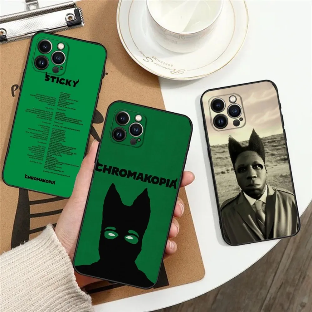 Chromakopia T-Tyler the C- Creator Phone Case For iPhone 16,15,14,13,12,11,Plus,Pro Max,XS,X,XR,SE,Mini,8,7 Soft Silicone Black