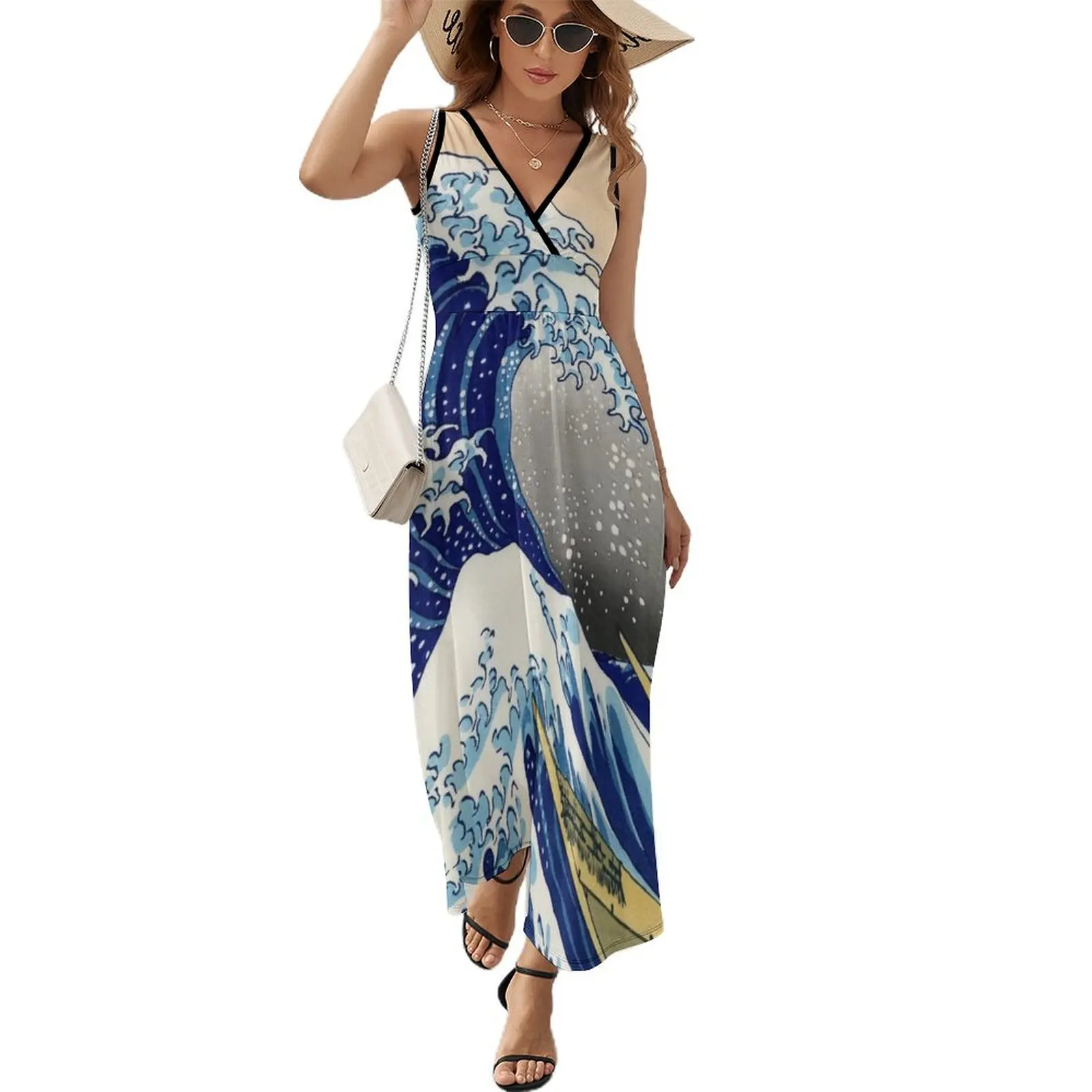 

The Great Wave off Kanagawa by Katsushika Hokusai Sleeveless Dress Womens dresses evening dresses luxury 2024 Woman clothes