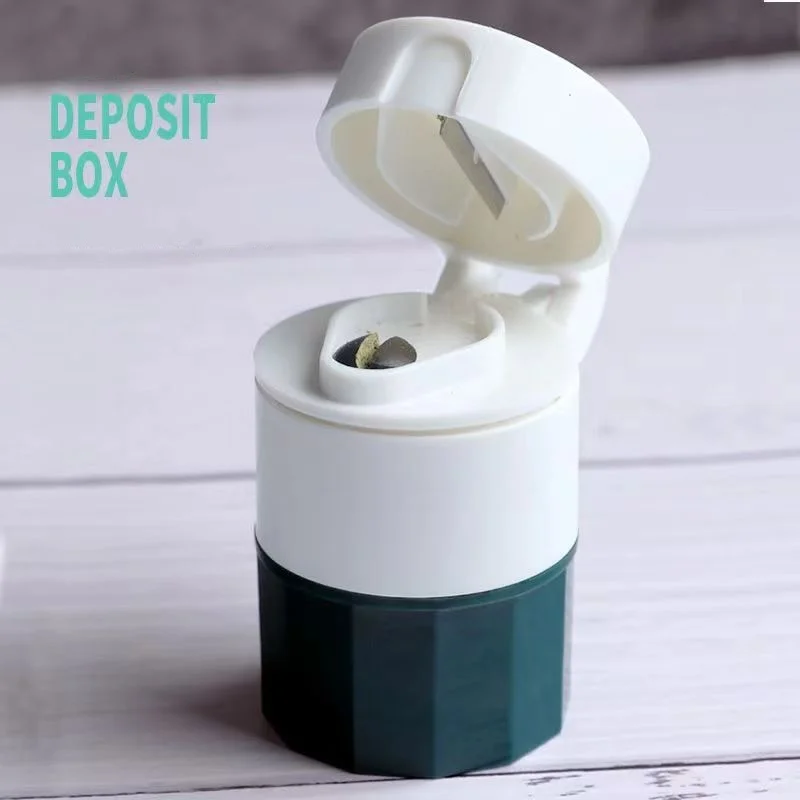 4 In 1 Portable Pill Case Medicine Splitter Powder Pastillero Grinder Pill Cutter Medicine Box Storage Drug Container Pillbox