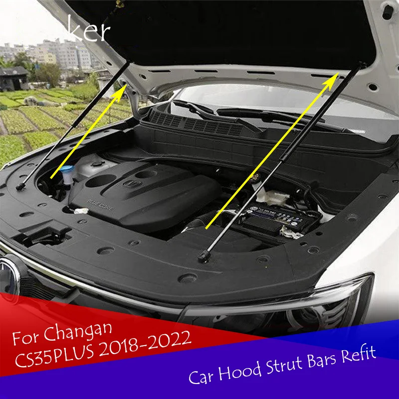 

For Changan CS35PLUS 2018-2023 Refit Bonnet Hood Gas Shock Lift Strut Bars Support Rod Spring Bracket Car-styling