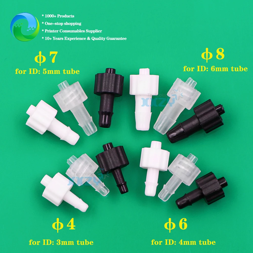 20PCS Ink Tube Connector Inkjet Printer Parts Pipe Joint Plastic Luer Connector Hose Adapter Inner Screw Quick Coupling