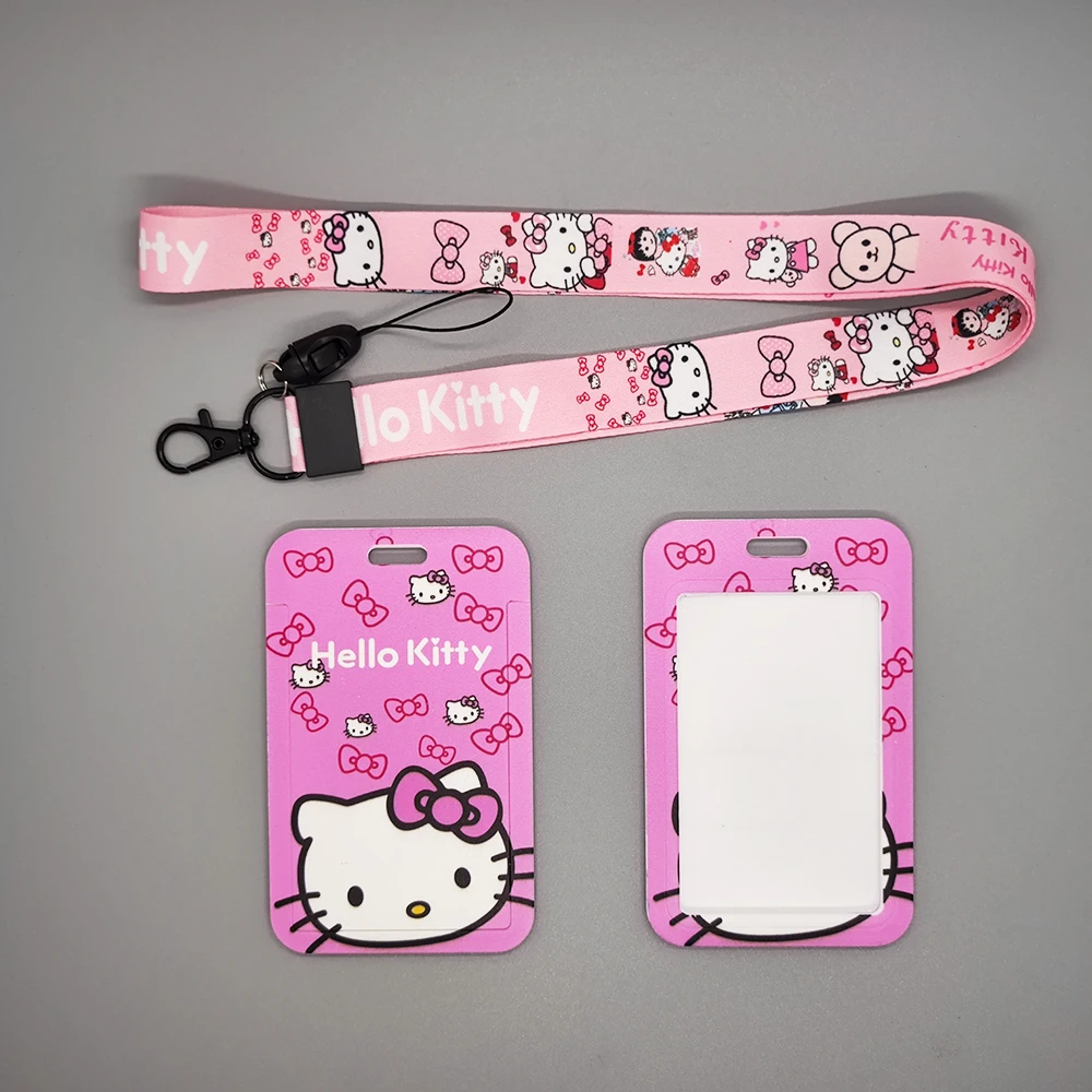 Anime Kt Cat Strap Lanyard For Keys Maruko New Pets Hello Kitty Keychain Badge Holder Id Credit Card Pass Hang Rope Lariat