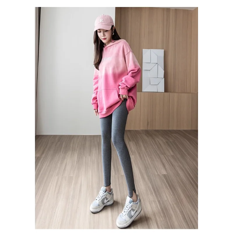 Leggings for Women with High Waist and Slimming Nine-point Elastic Belly Tight Large Size