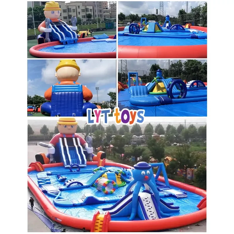 Large Customized Outdoor Floating Lake Challenge Obstacle Course Water Play Equipment Inflatable Water Park