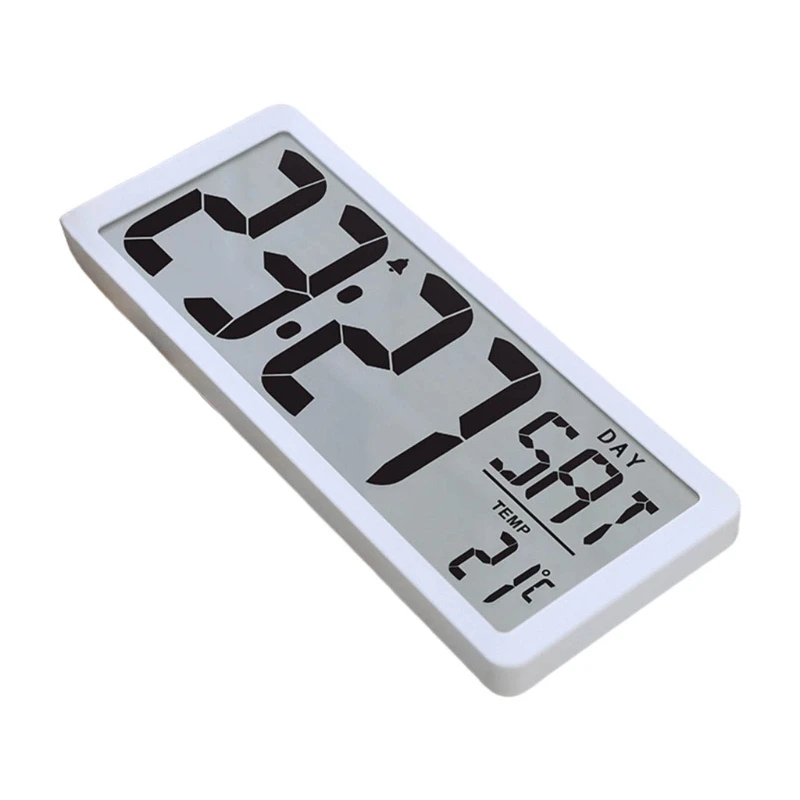 KX4B Large Display Digital Wall Clock Includes Temperature And Date Function Quiet