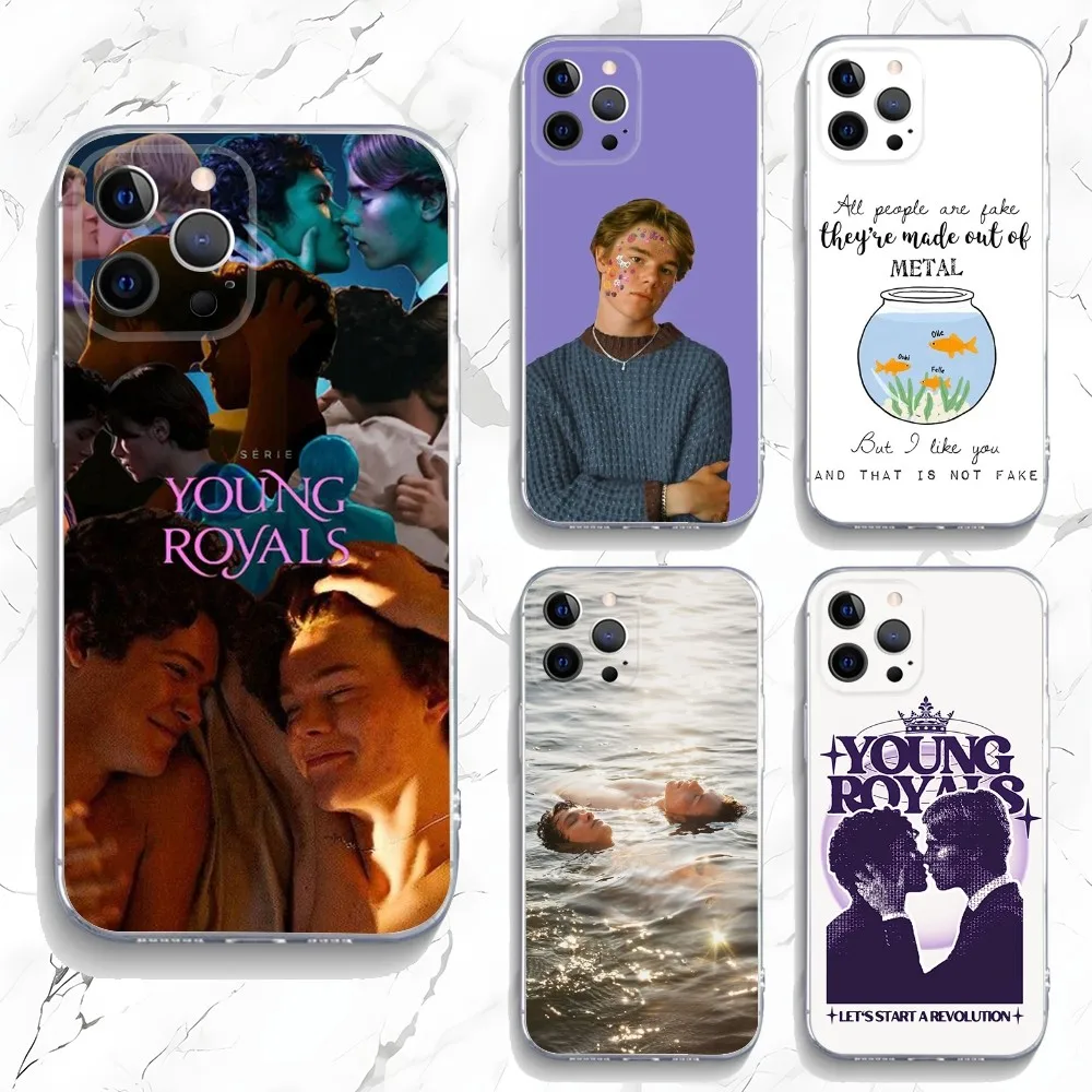 Young R-Royals TV Series Phone Case For iPhone 15,14,13,12,11 Plus,Pro,Max,XR,XS,X,7,8 Plus,SE,Mini Transparent Silicone Soft