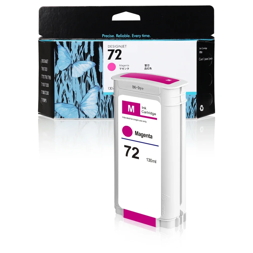 For HP 72 Ink Cartridge 130ML With Full Ink HP72 For HP DesignJet T610 T620 T770 T790 T795 T1100 T1120 T1200 T1300 T2300 6Colors view 5