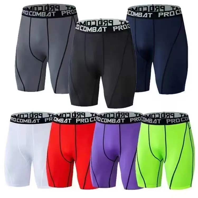 High Performance Men's Compression Shorts With Pocket - Quick Dry Breathable Stretchy Base Layer For Cycling Sports Gym