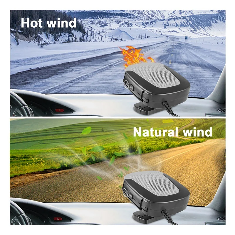 12V 150W Car Heater Portable Car Heater Fast Heating & Cooling Fan 2-In-1 Modes Windshield Defogger Car Heater