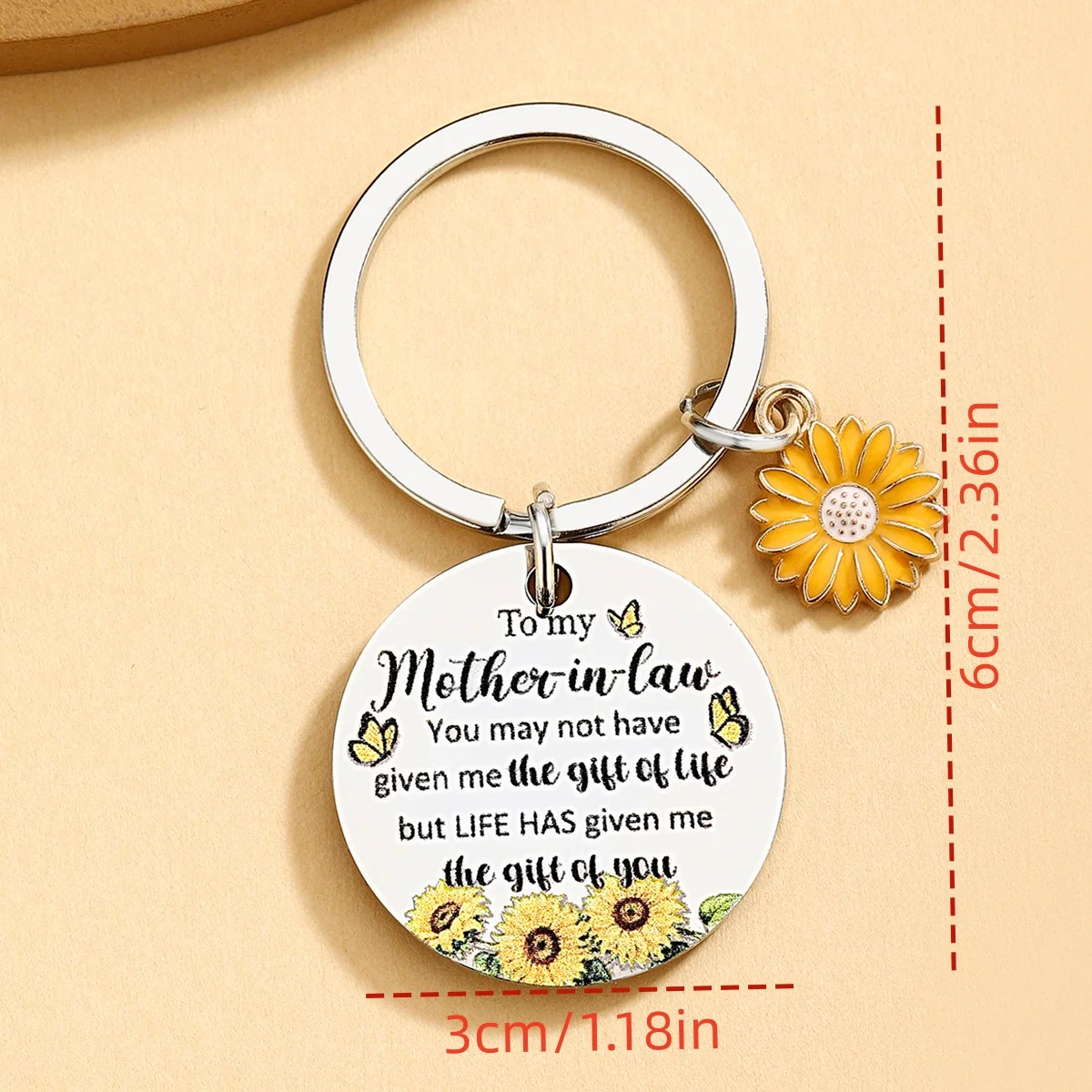 Llavero de girasol para madre – Regalo de boda Original - imagen 4