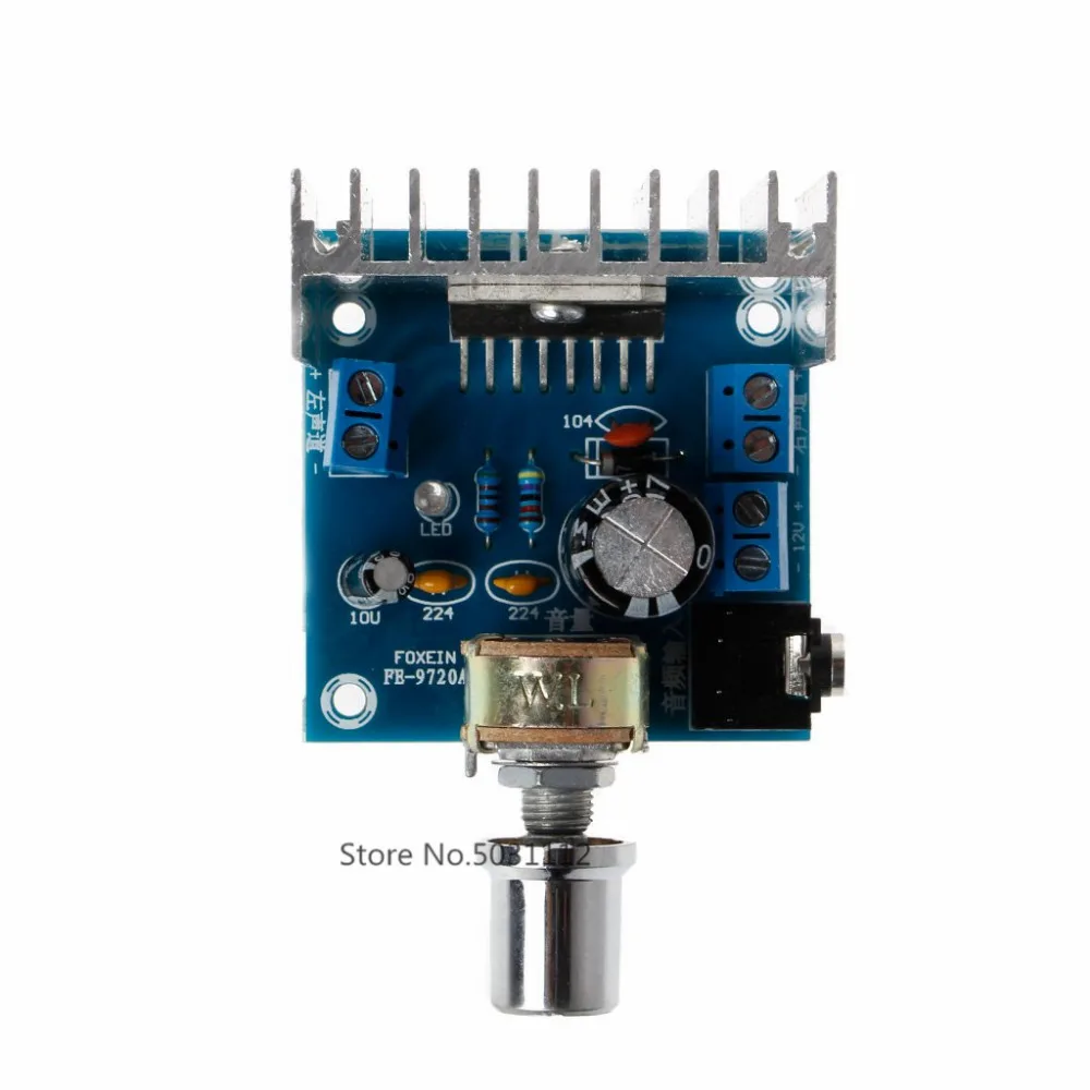 Placa Amplificadora de Áudio Digital Dual-Channel, Módulo Amplificador de Potência, Stereo DIY, Sound Amplify System, 2x15W, AC, DC, TDA7297