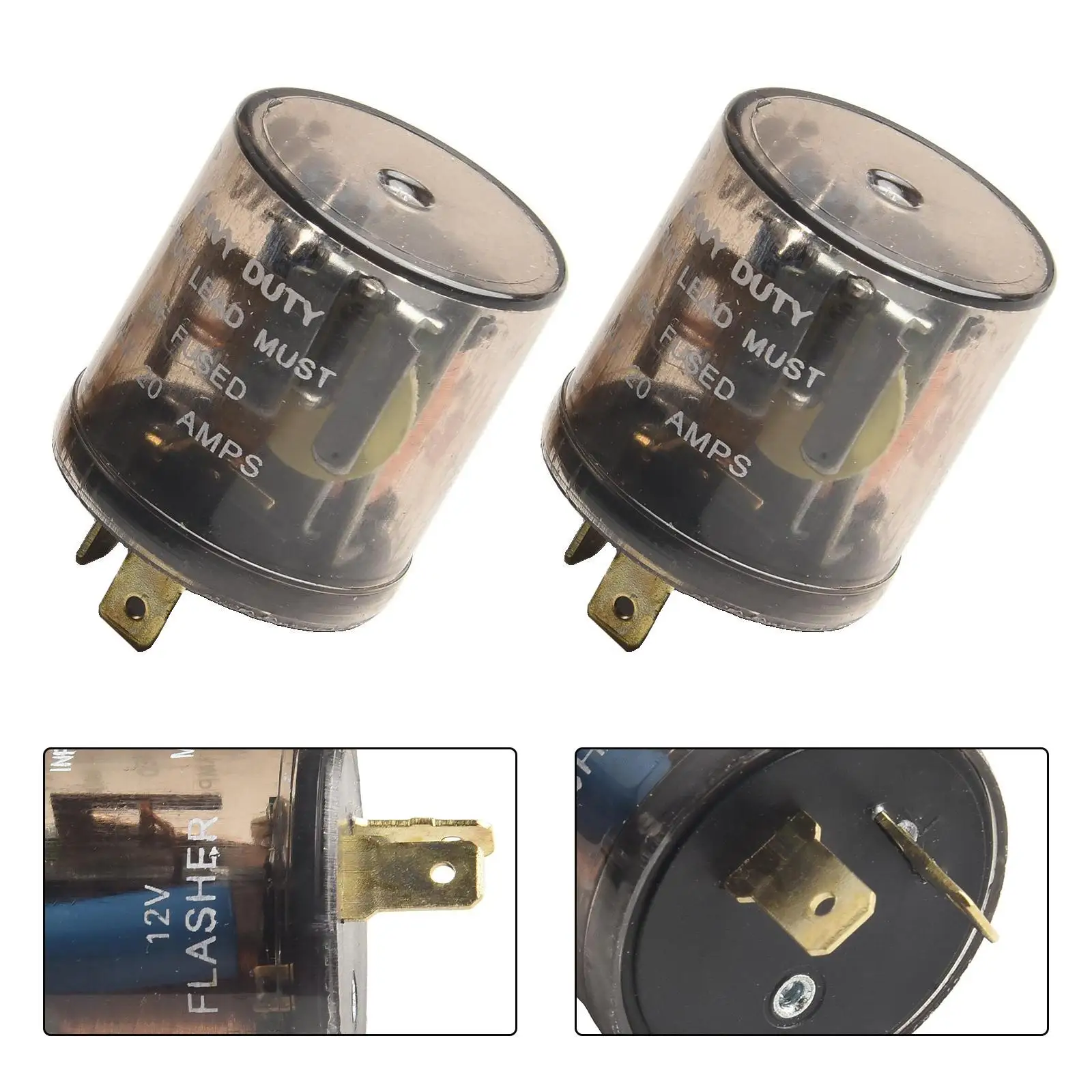As Shown In The Picture 2-Pin Flasher Relay No Rewiring Required Safety And Waterproof Properties For Scooters