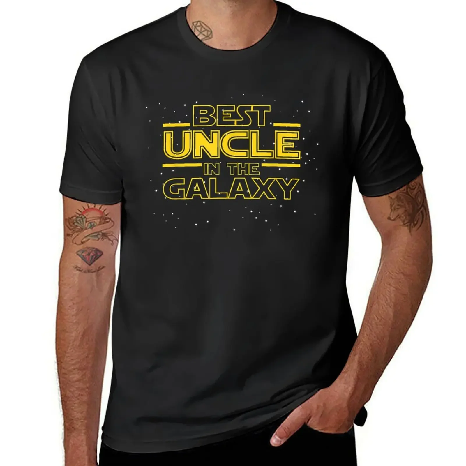 Uncle Shirt Gift for New Uncle, Best Uncle in the Galaxy T-Shirt Short sleeve tee man clothes black t shirts for men