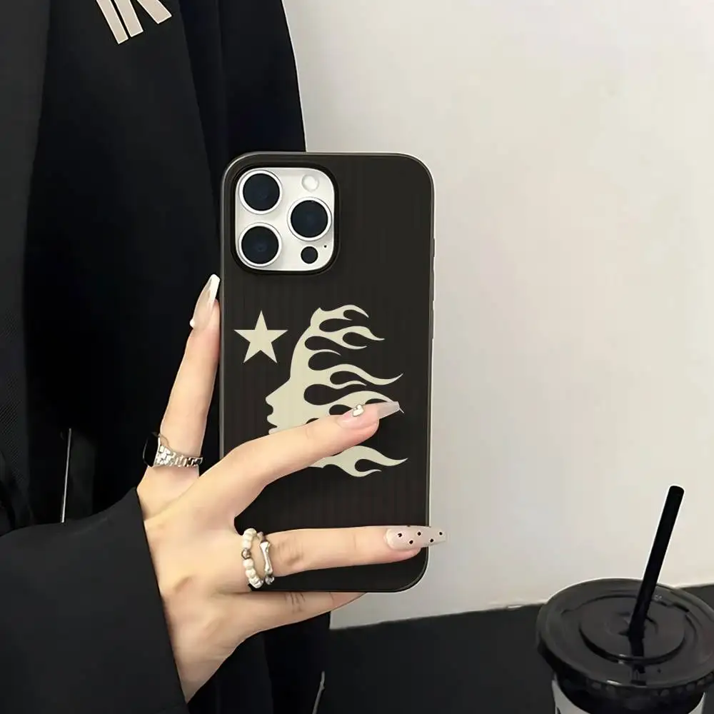 H-HellstarS Fashion Logo For iPhone 17 16 15 Plus Pro Max 12 14 Plus 11 13 Wave Corrugated Stripe Funda Phone Cover view 3