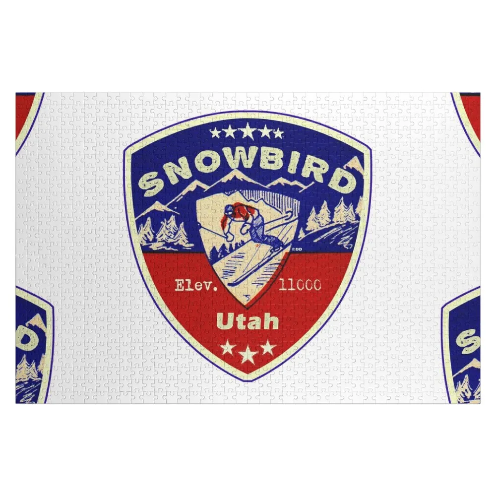 

Snowbird Utah Skiing Ski Mountains Skier UT Jigsaw Puzzle Personalised Jigsaw Customizable Gift Customized Gifts For Kids Puzzle