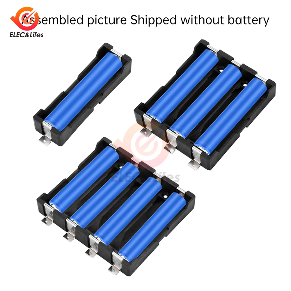 1x 2x 3x 4x 21700 Battery Holder SMD Battery Box 21700 Storage Box 1S 2S 3S 4S 21700 Battery Holder DC Battery Box