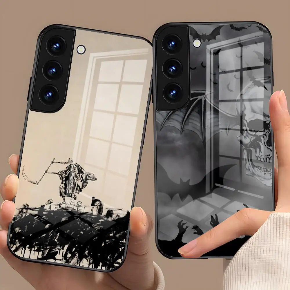 A-Avenged Sevenfold Phone Case For Samsung S25 S24 FE S23 S22 S21 Plus S20 Ultra Note20Ultra Black Glass Cover