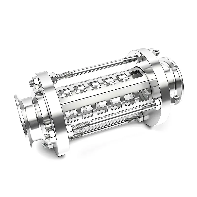For Quick-installation Pipe Sight Glass 304 Stainless Steel, Clamp Type, Glass Sight Cup with Protective Cover