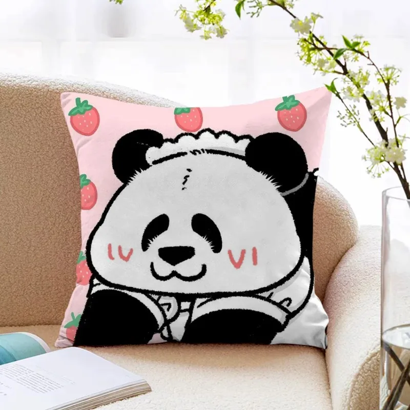 Cute Panda Decorative Pillows for Sofa Cushions Cushion Cover 45*45 Lounge Chairs   Pillow Hugs  Printing Covers