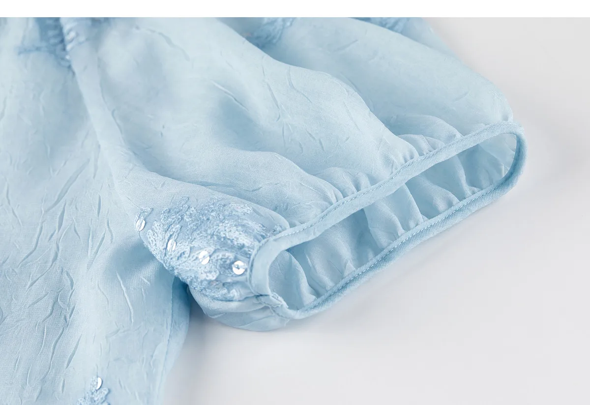SENTUBILA Elegantes besticktes 3-teiliges Damen-Set, bestehend aus einem Oberteil mit Perlenbesatz und Rundhalsausschnitt, einem einfarbigen Camisole und einem A-Linien-Rock, lockeres Outfit 162ZK4843 – Detail 27