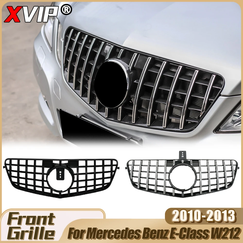 

XVIP Chrome Silver Diamonds Style Upper Grille For Mercedes Benz W212 E E500 E550 10-13 High-performance AMG Style Bumper Grille