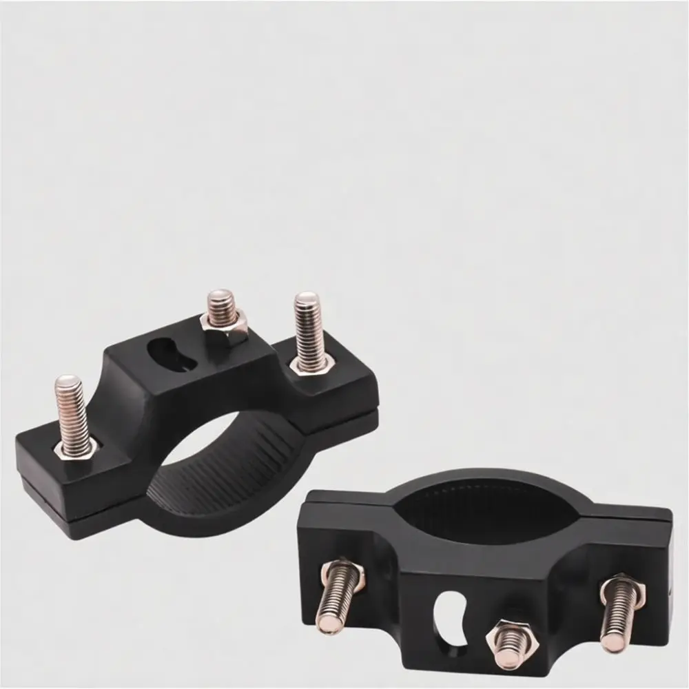 Universal Spotlight Mounting Clamp For Motorcycle Handlebar Electric Scooter Bumper External LED Fog Light Bracket Holder Black